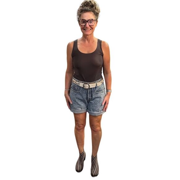 VINTAGE GEORGES MARCIANO/GUESS High Waist Denim Mom Jean Shorts Blue Size 2 - Picture 3 of 13